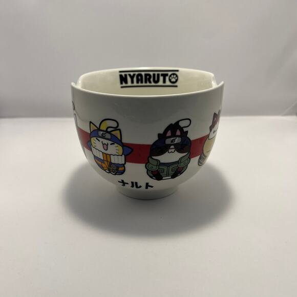 Nyaruto Naruto 2002 Cat Ramen Noodle Soup Bowl *No Chopsticks* - Picture 1 of 8